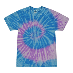 Colortone 1000 Multi-Color Tie-Dyed T-Shirt - Spiral Lavender Blue -