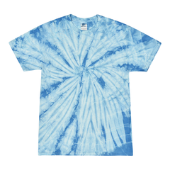 Colortone 1000 Multi-Color Tie-Dyed T-Shirt - Spider Baby Blue -