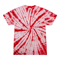 Colortone 1000 Multi-Color Tie-Dyed T-Shirt - Spider Wht & Red -