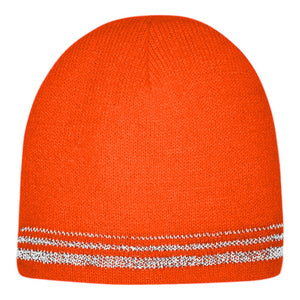 CornerStone Lined Enhanced Visibility Beanie with Reflective Stripes CS804 -