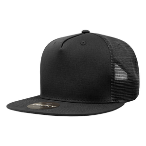 Decky 1040 5 Panel High Profile Structured Cotton Blend Trucker Hat -