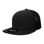 Decky 1052 Blank 6 Panel Trucker Hat, Flat Bill Snapback - 1052