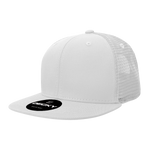 Decky 1052 Blank 6 Panel Trucker Hat, Flat Bill Snapback - 1052