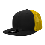 Decky 1052 Blank 6 Panel Trucker Hat, Flat Bill Snapback - 1052