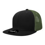 Decky 1052 Blank 6 Panel Trucker Hat, Flat Bill Snapback - 1052
