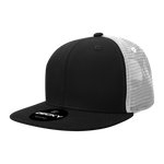 Decky 1052 Blank 6 Panel Trucker Hat, Flat Bill Snapback - 1052