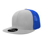 Decky 1052 Blank 6 Panel Trucker Hat, Flat Bill Snapback - 1052