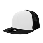 Decky 1052 Blank 6 Panel Trucker Hat, Flat Bill Snapback - CASE Pricing