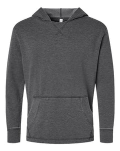 LAT 6936 Unisex Vintage Wash Fleece Hoodie Sweatshirt -