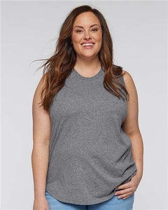 LAT 3892 Women's Curvy Relaxed Fine Jersey Tank -