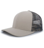 Pacific Headwear 108C Camo Snapback Trucker Cap