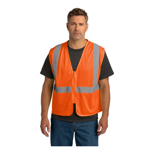 CornerStone ANSI 107 Class 2 Economy Mesh Zippered Vest CSV101 -
