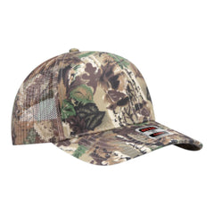 OTTO 45-052 OTTO CAP Camouflage 6 Panel Mid Profile Mesh Back Trucker Hat -