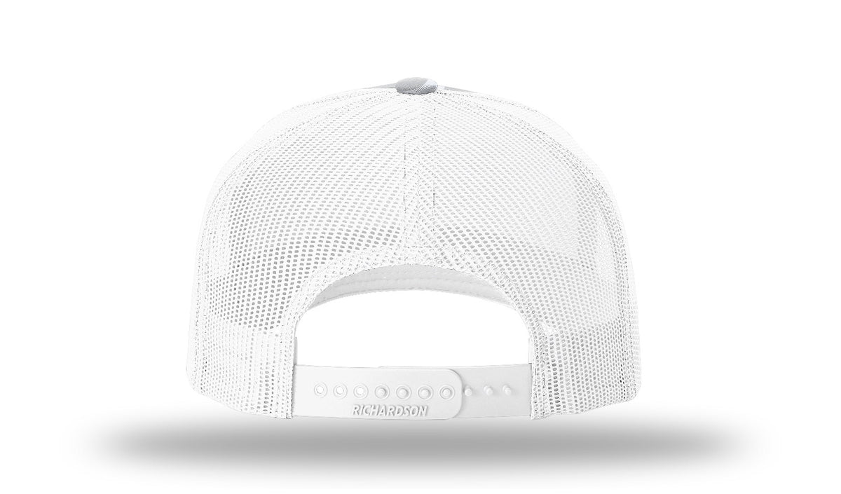 White Richardson Foam Trucker Branded Richardson 113 Foamie