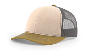 Richardson 112 Trucker Cap Tri Color Hats Three Colors -