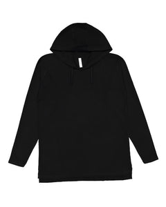 LAT 6917 Men's Fine Jersey Hooded Long Sleeve Raglan T-Shirt -