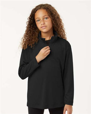 AllPro 41870Y Youth Pro-Lock Performance Quarter-Zip Pullover -