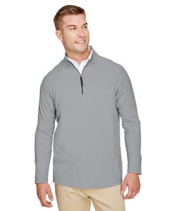 Devon & Jones DG480 Men's CrownLux Performance® Clubhouse Micro-Stripe Quarter-Zip Pullover -
