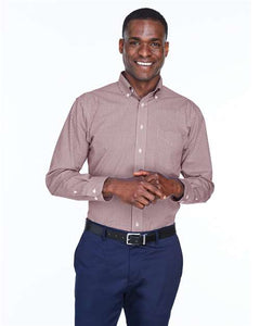 Devon & Jones D640 Men's Crown Collection® Gingham Check Woven Dress Shirt -