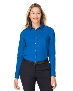 Devon & Jones DG505W Women's CrownLux Performance® Spencer Poplin Dress Shirt -