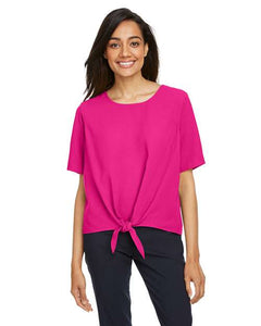Devon & Jones DP617W Women's Perfect Fit™ Tie Front Blouse -
