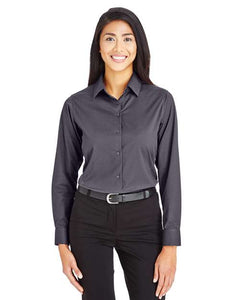 Devon & Jones DG535W Women's CrownLux Performance® Tonal Mini Check Woven Dress Shirt -