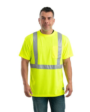 Berne Apparel HVK012T Men's Tall Hi-Vis Class 2 Performance T-Shirt -
