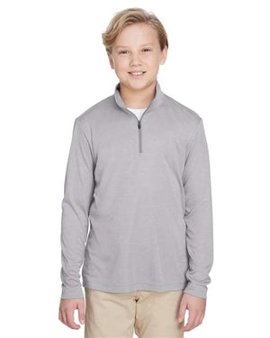 Team 365 TT31HY Youth Zone Sonic Heather Performance Quarter-Zip Pullover -