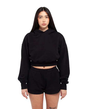 Shaka Wear SHGWC Women's Garment-Dyed Crop Hooded Sweatshirt -