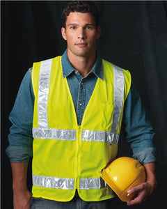 Bayside 3785 Unisex USA-Made Mesh Safety Vest -