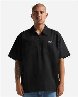 Shaka Wear SHQZWS Unisex Work Heavyweight Quarter-Zip Short Sleeve Shirt -