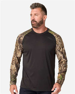 RealTree RT3104 Unisex Realtree® Performance Colorblocked Long Sleeve T-Shirt -