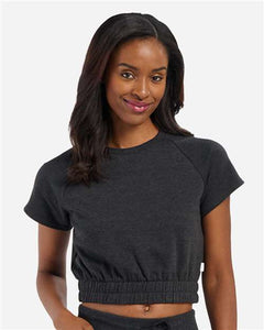 Boxercraft BW2103 Women's French Terry Short Sleeve Cropped Crewneck Sweatshirt -