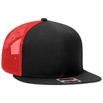 Otto Cap 141-1070 Otto Snap 6 Panel Mid Profile Mesh Back Trucker Snapback Hat