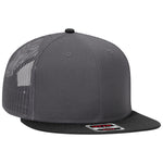 Otto Cap 141-1070 Otto Snap 6 Panel Mid Profile Mesh Back Trucker Snapback Hat