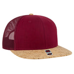 Otto Cap 141-1070 Otto Snap 6 Panel Mid Profile Mesh Back Trucker Snapback Hat