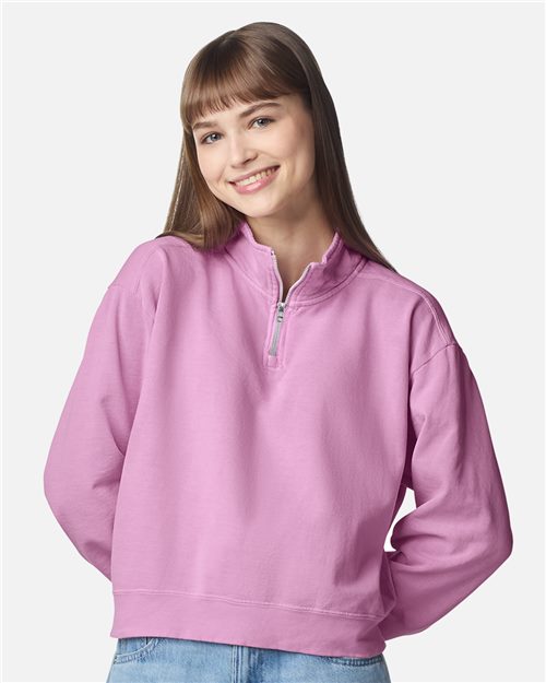 Comfort Colors 1580L Women's Garment-Dyed Mid-Length Quarter-Zip