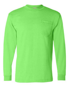 Bayside 1730 Unisex USA-Made 50/50 Long Sleeve Pocket T-Shirt -