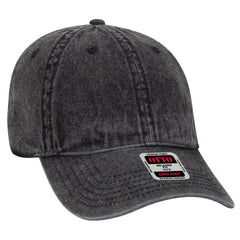 Otto Cap 18-1249 6 Panel Low Profile Dad Hat Snow Washed Denim -