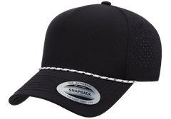 YP Classics 5389BD 5-Panel Snapback Cap with Perforations and Braided Rope -