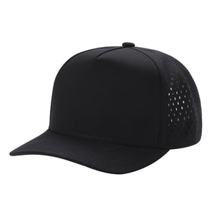 Unbranded 5 Panel Perforated Laser Mesh Hat Waterproof Cap -