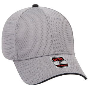 Otto 6 Panel Low Profile Baseball Cap, Polyester Pro Mesh Sandwich Visor Hat - 23-368 -
