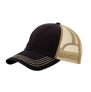 Mega Cap 6894 Washed Cotton Twill Trucker Cap -