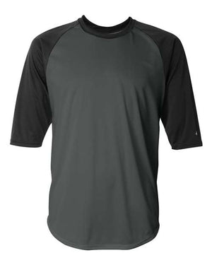 Badger 4133 Men's B-Core Three-Quarter Sleeve Baseball T-Shirt -