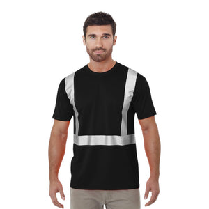 Bayside 3730 Hi-Vis Performance Crew – Segmented Reflective Safety Shirt -