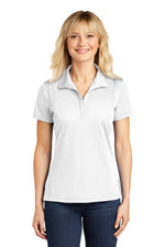 Sport-Tek LST650 Ladies Micropique Sport-Wick Polo - White