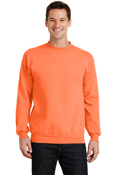 Port & Company PC78 Core Fleece Crewneck Sweatshirt - Neon Orange -