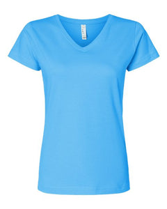 LAT 3507 Women's Fine Jersey V-Neck Tee -