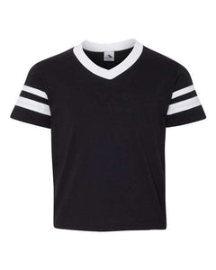 Augusta Sportswear 361 Youth V-Neck Jersey with Striped Sleeves -