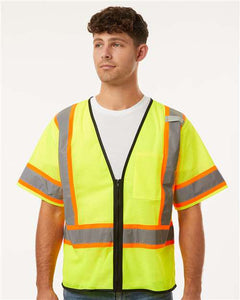 Kishigo 1565-1566 Unisex Class 3 Mesh Zippered Vest -
